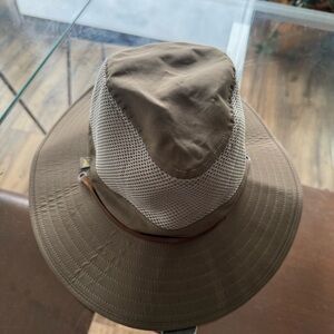 Tan and Brown Wide Brim Safari Hat